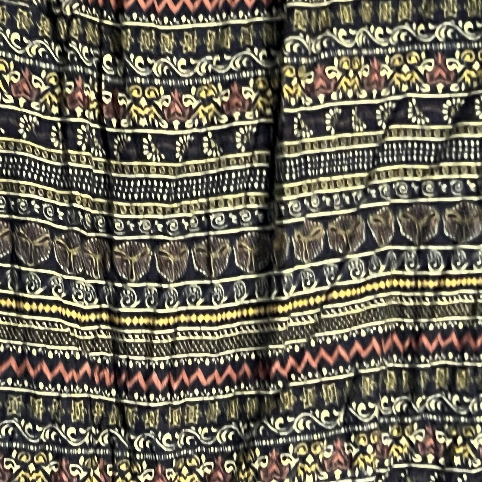 Earthbound Trading Co. Pants Womens L Green Floral BOHO Parachute Harem