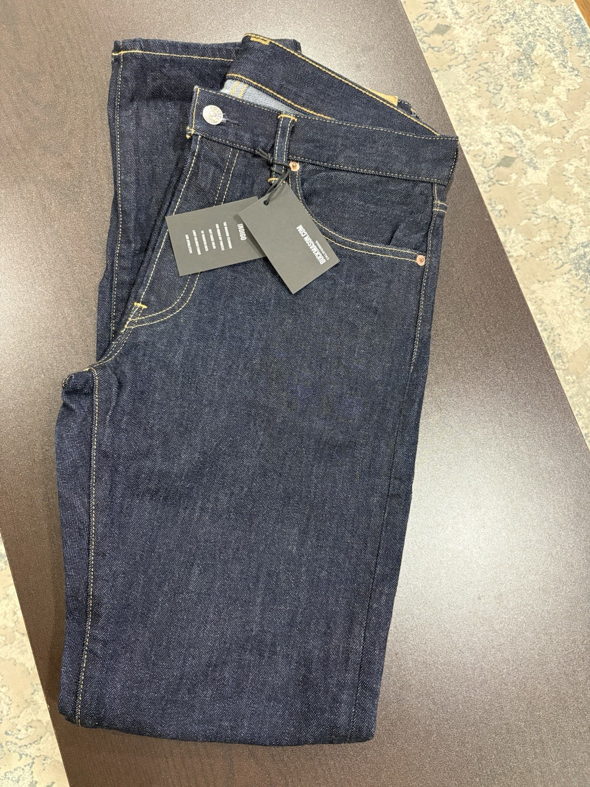 Buck Mason D035 Japanese Denim Maverick Slim Jeans 30 NWT Missing Button