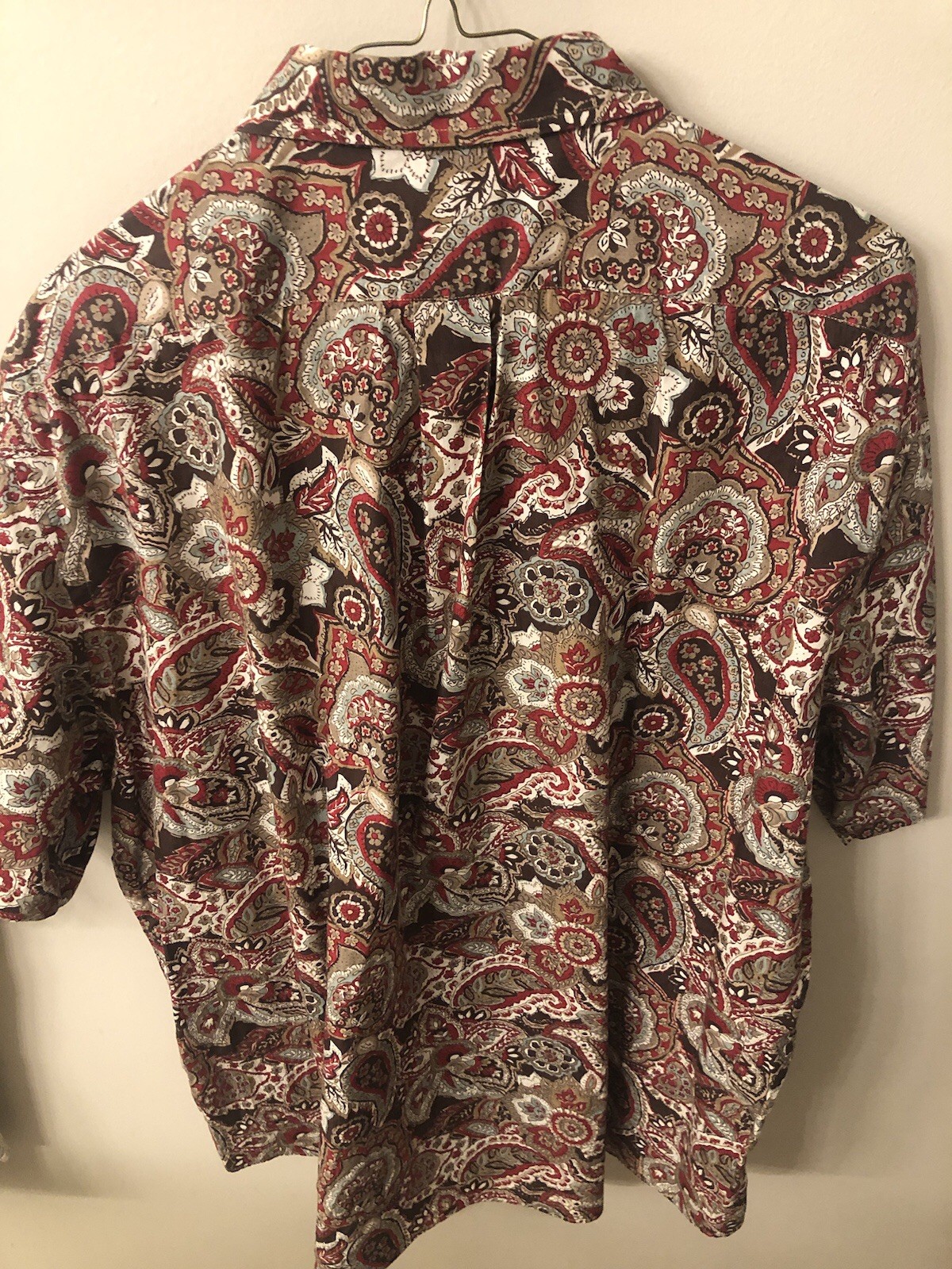 NWOT Daniel Cremieux Mens Classics Paisley Hawaiian Red Beige Shirt XXL 2XL
