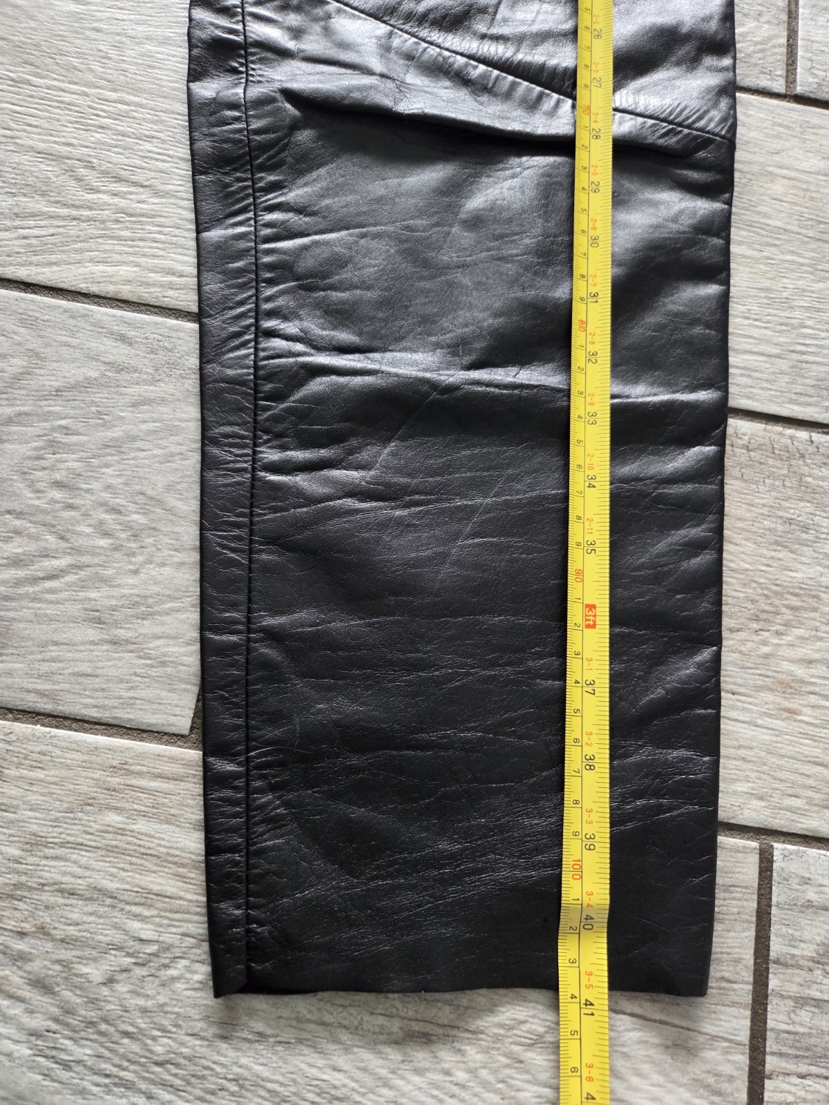 Vintage Deja Vou Designs High-waisted Black Leather Pants Womens M Biker Western