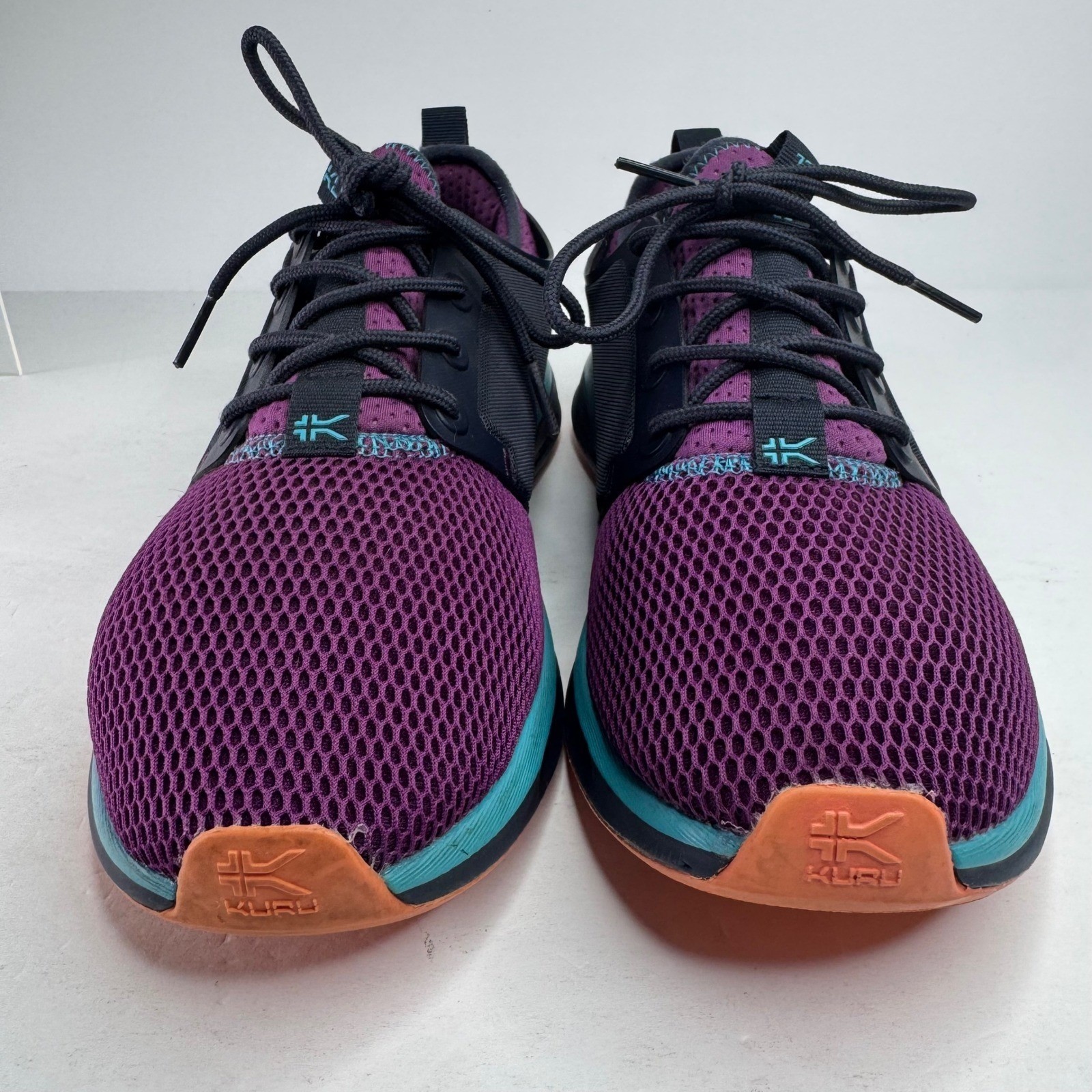 Kuru Atom Womens 8.5 Wide Purple Navy Teal Athletic Walking Running Shoes