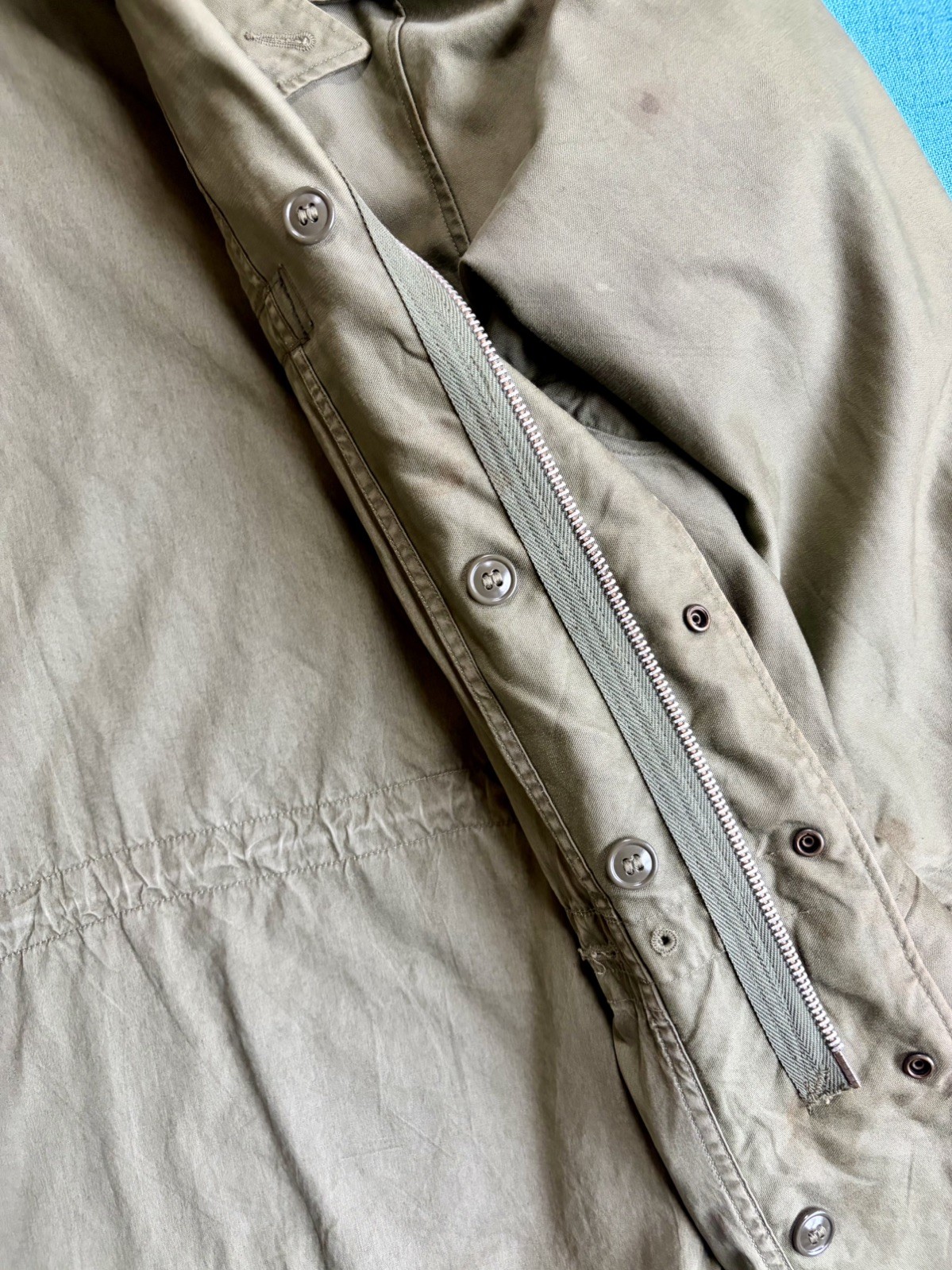Vintage 1958 US Army M-51 Field Jacket Short Medium M1951 Korean War OG-107