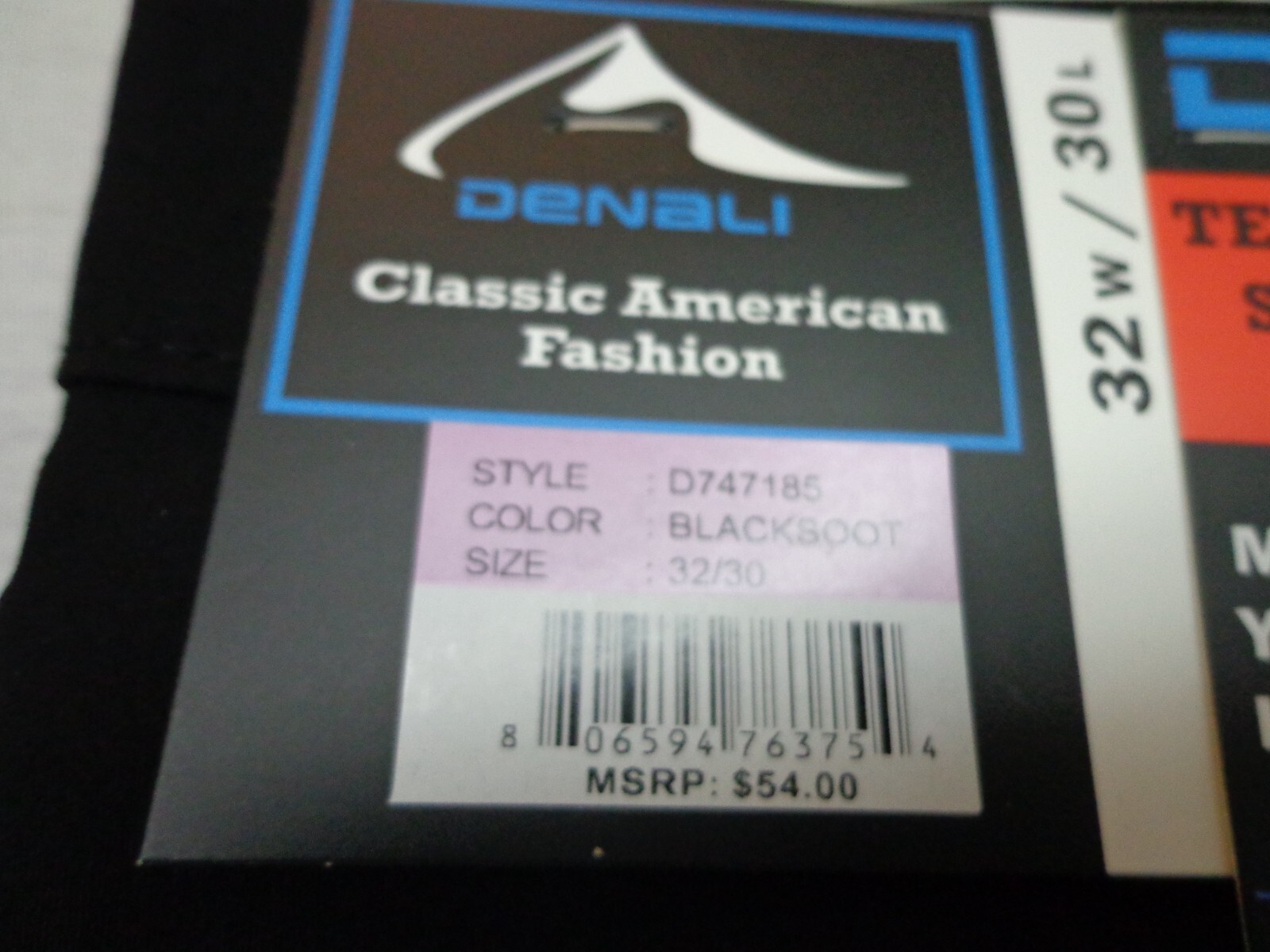 DENALI BLACK Soot Technical Stretch Pants NWT 32/30 MSRP $54