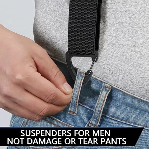 Suspenders for Men Heavy Duty, X Shape Back Hidden Suspender 1.5″ Under Clothing