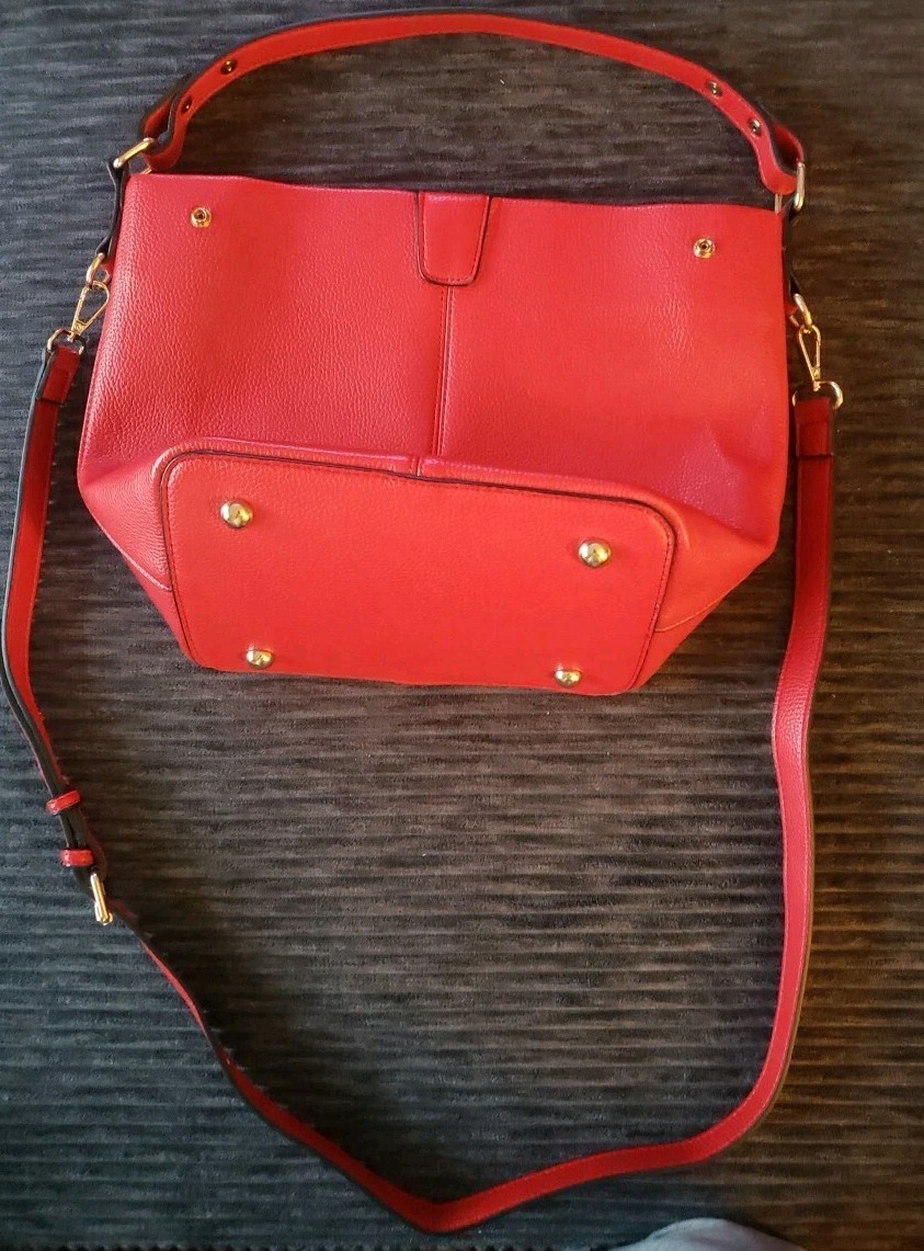 Joy SUSAN 100% Vegan Leather Hobo / Satchel Womens Purse NWOT Red