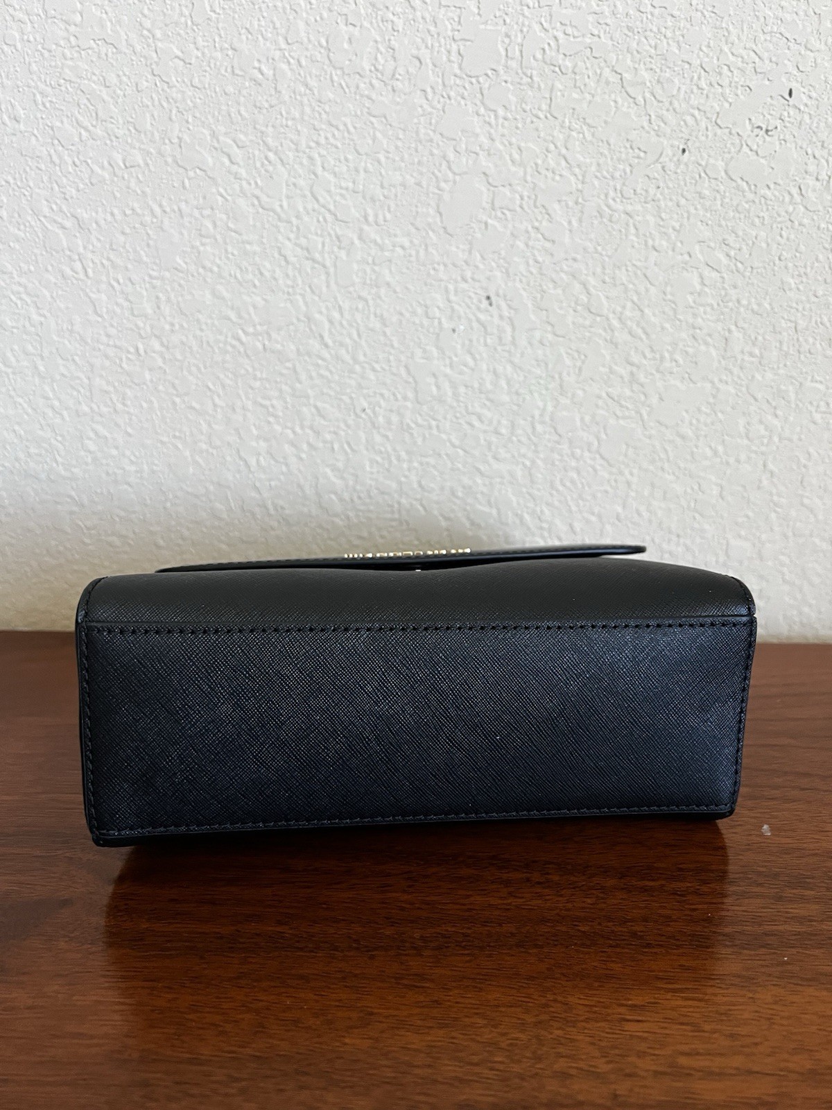 Michael Kors Sofia Small East West Satchel Crossbody Leather Bag Black