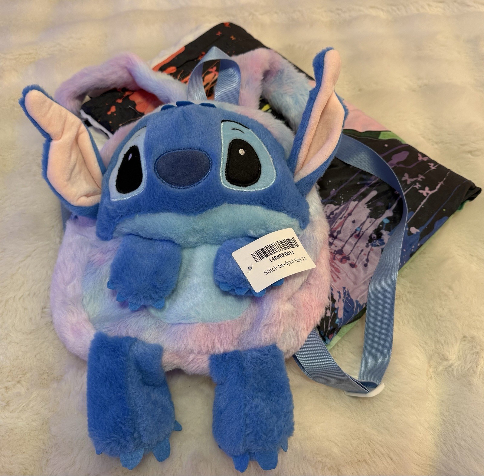NWT Bundle Stitch Backpack, Factory Sealed Stitch Baby Blanket Splatter 40×30