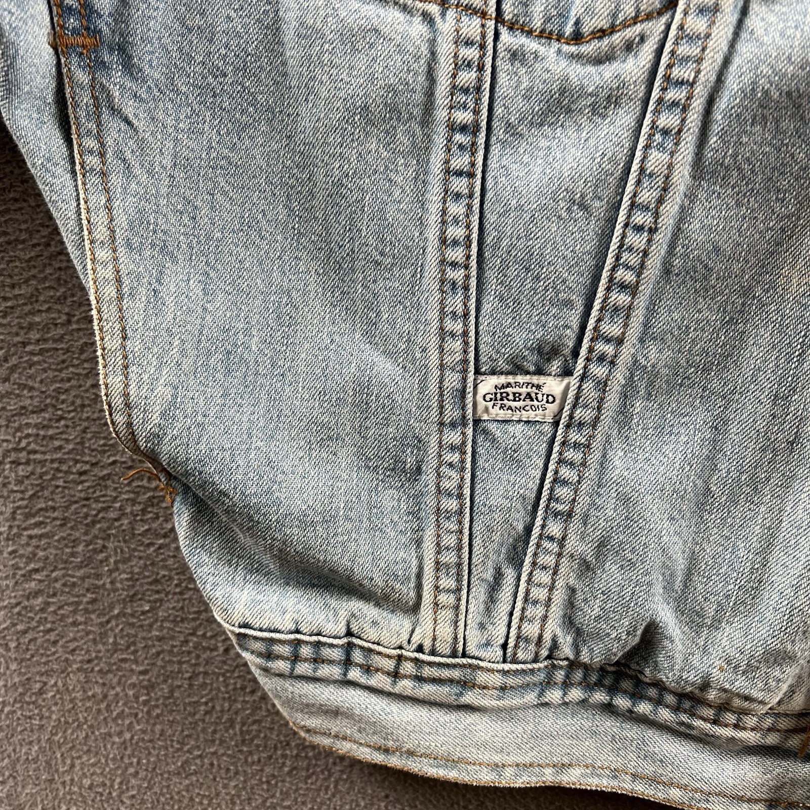 Marithe Francois Girbaud Jacket Mens Small Denim Trucker Light Wash 90s Vintage
