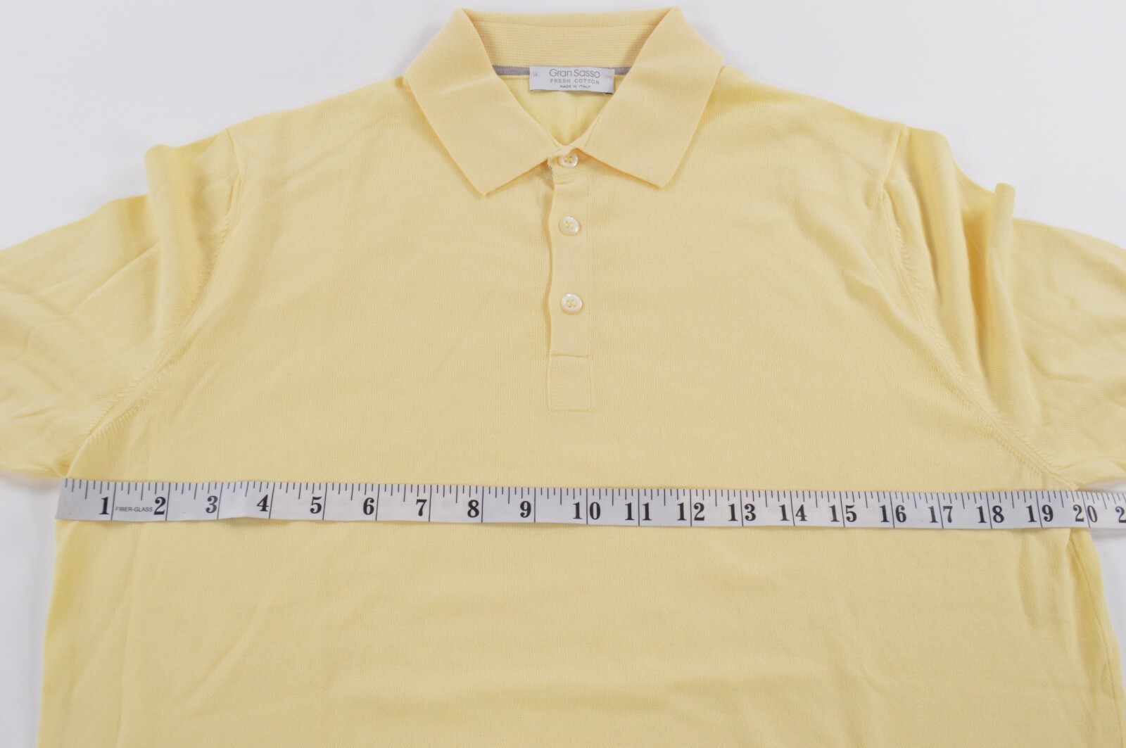 Gran Sasso NWT Polo Shirt Size 50 M in Solid Light Yellow