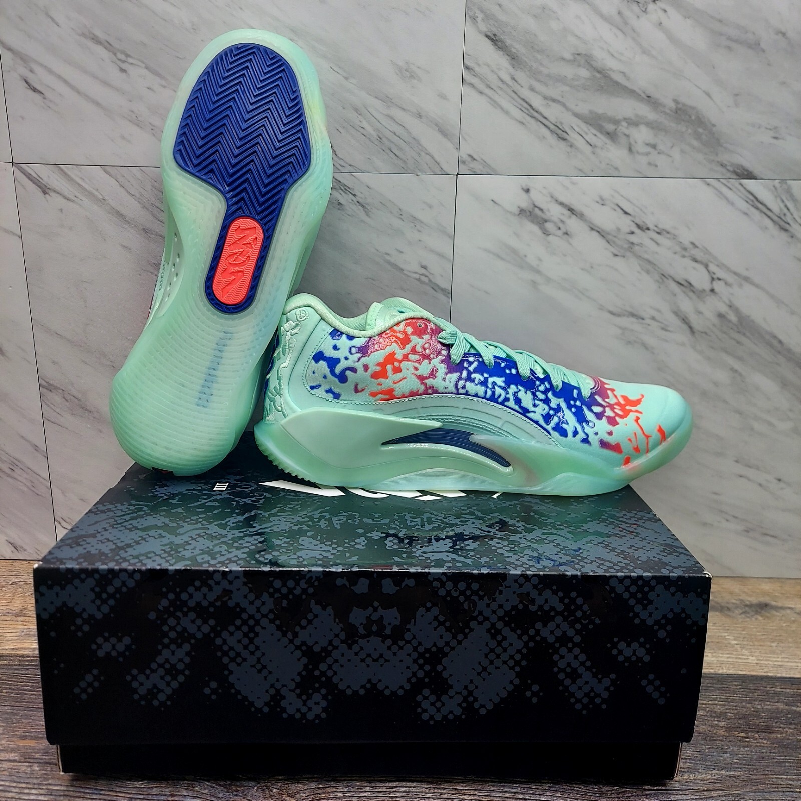 Jordan Zion 3 Low Mud Sweat And Tears Mint Foam Concord DR0675-300 Mens Size 9.5