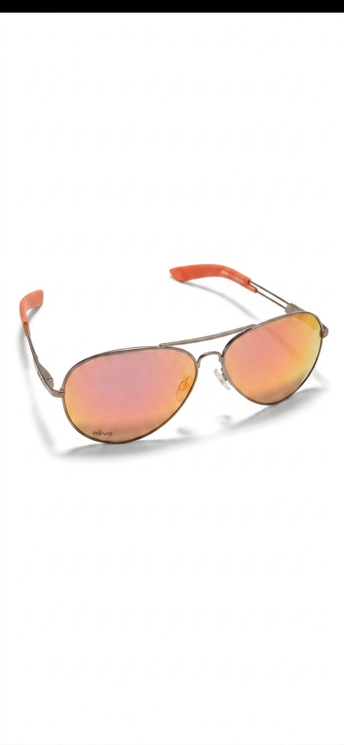 Anteojos De Sol Reef 204 C.002 Aviador Metal Cristal Naranja Polarizado