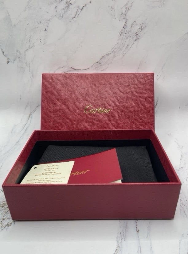 Cartier Must de Cartier Red Leather Card Holder Wallet Luxury – NIB