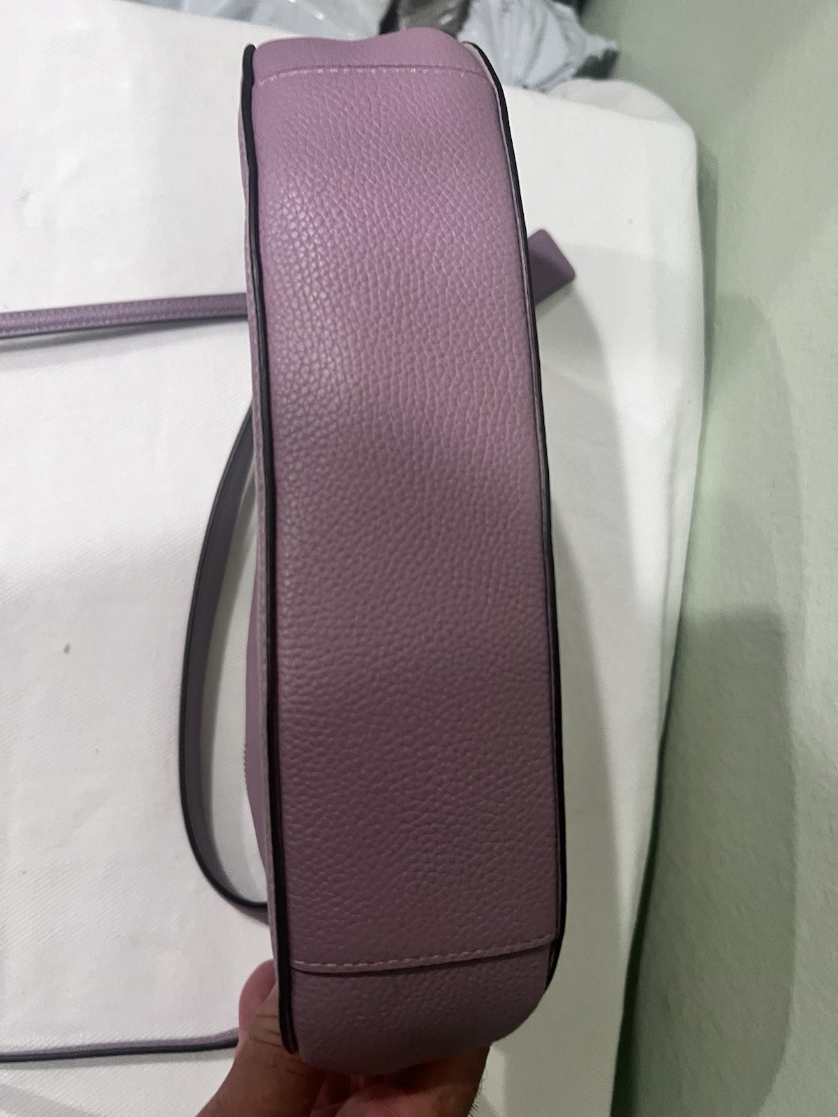 Coach Teri Shoulder Bag in Lilac Pebbled Leather Light purple 11.5 /8.5 Inches