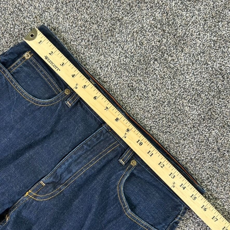 J Crew The Sutton Selvedge Red Line Raw Denim Jeans Mens 30×30 Dark Indigo Wash