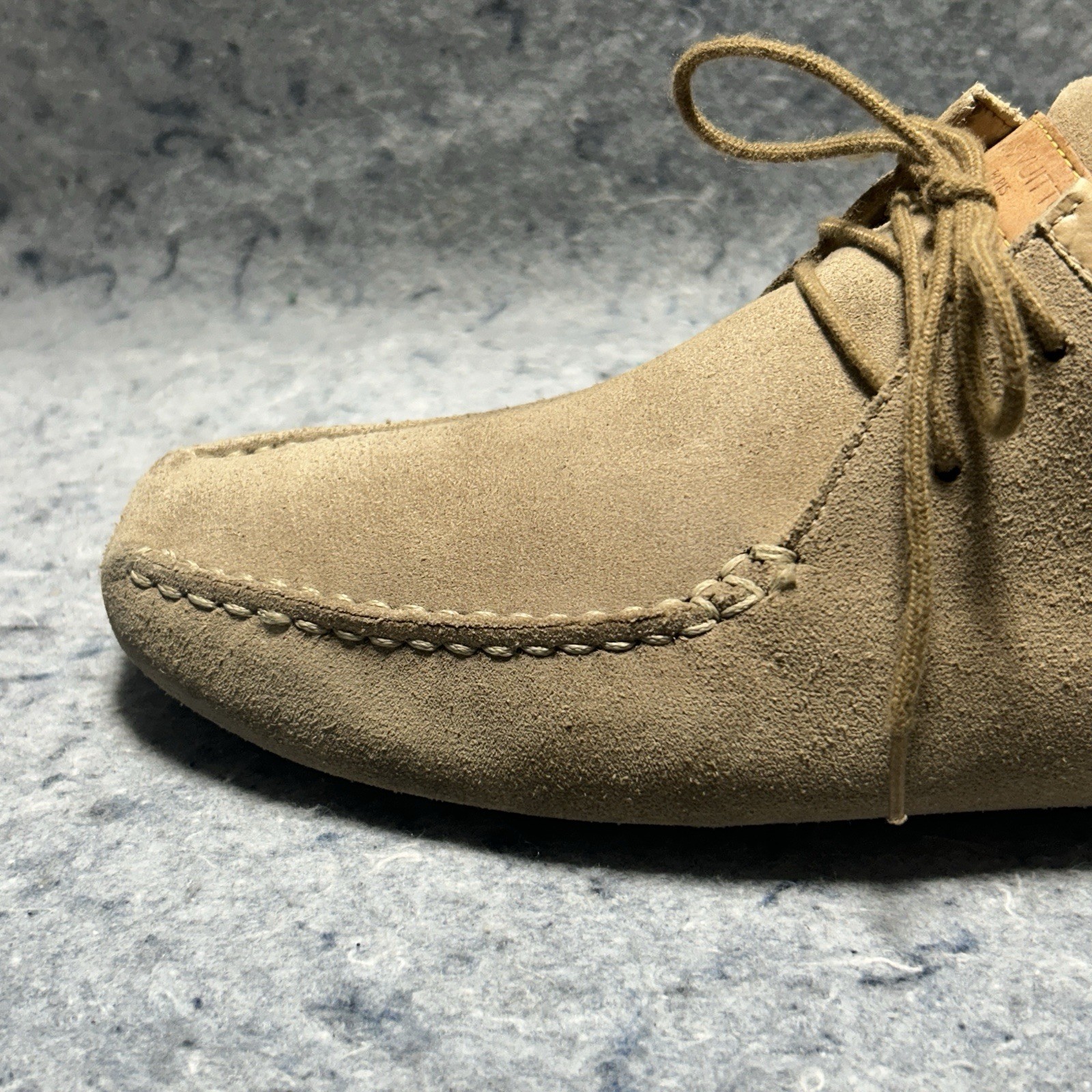 Louis Vuitton Suede TD0053 Shoes Tan Beige Size 38 Made in Italy LV