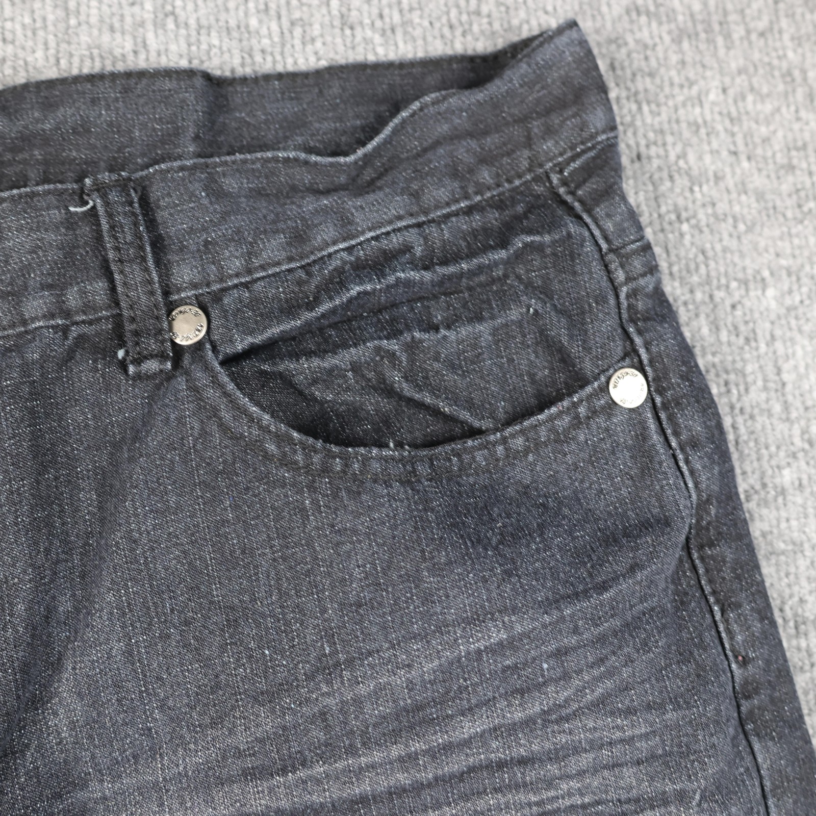 Indigo 30 Jeans Mens 38×32 Blue Straight Leg Denim Zip Fly Cotton Blend