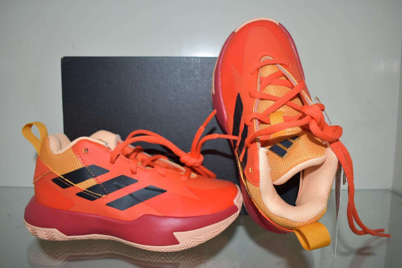 adidas Boy’s Cross Em up Select Basketball Shoes Orange/Grey IE9245 NIB