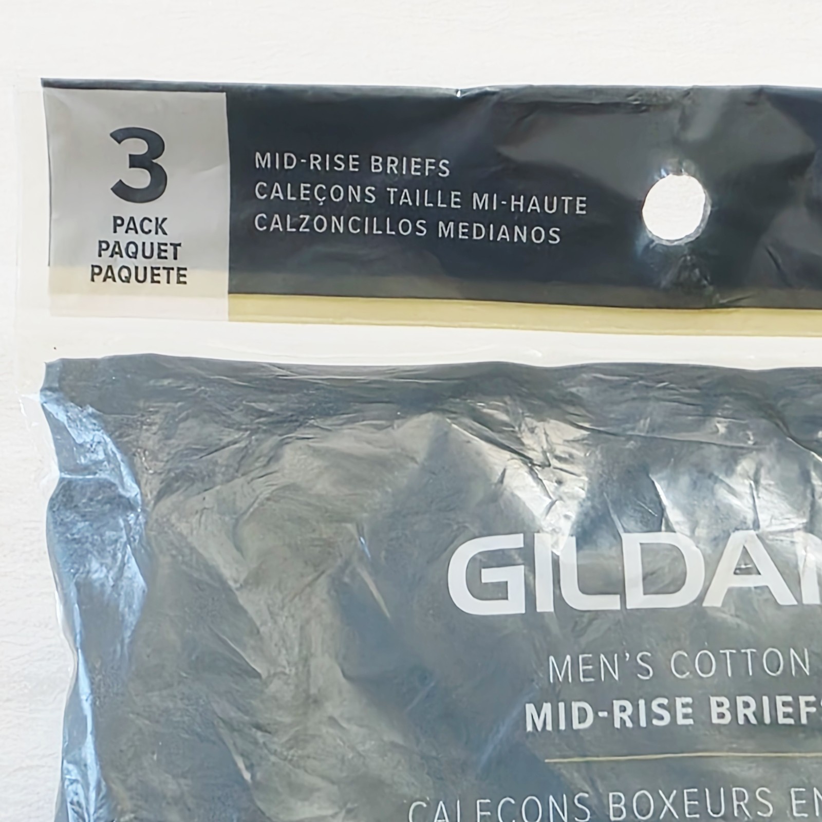 GILDEN MENS COTTON BRIEFS UNDERWEAR MID-RISE 3 PAIR SIZE SMALL 28″-30″