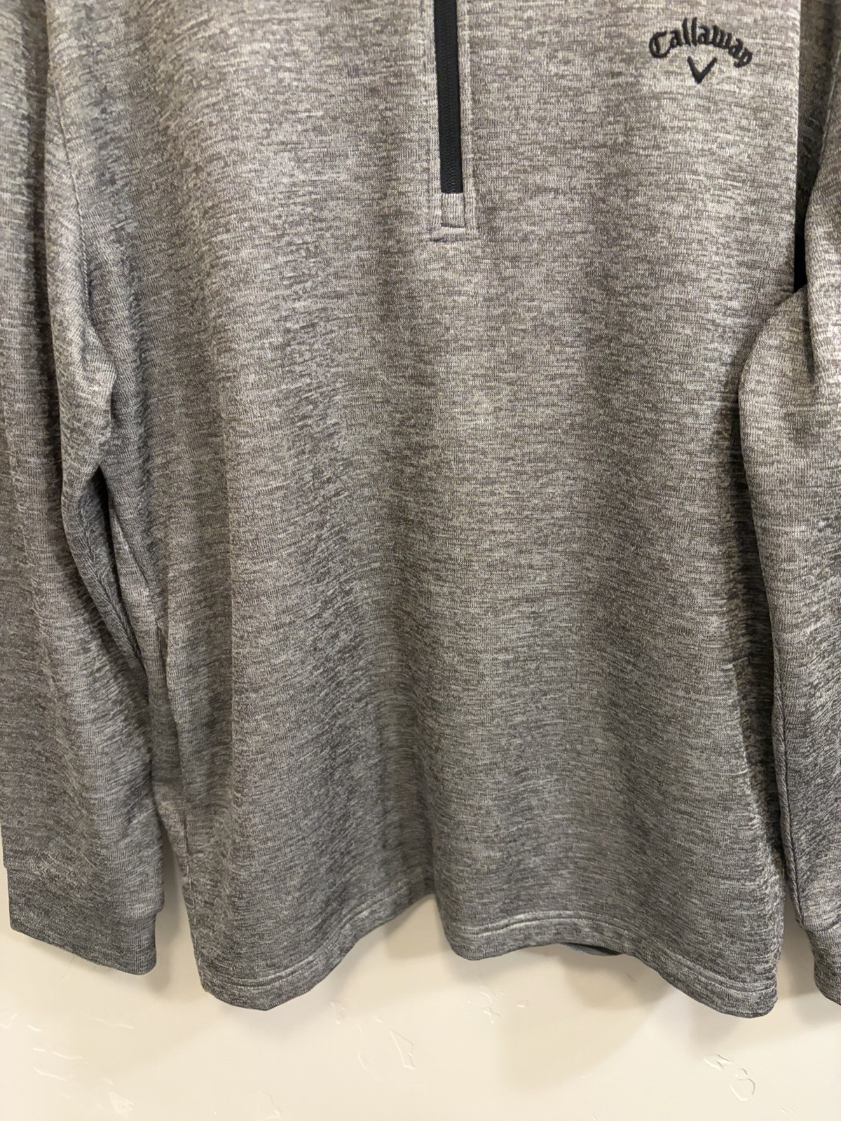 Callaway Golf Men’s XL Gray 1/4 Zip Pullover Pockets Mock Neck Sweatshirt