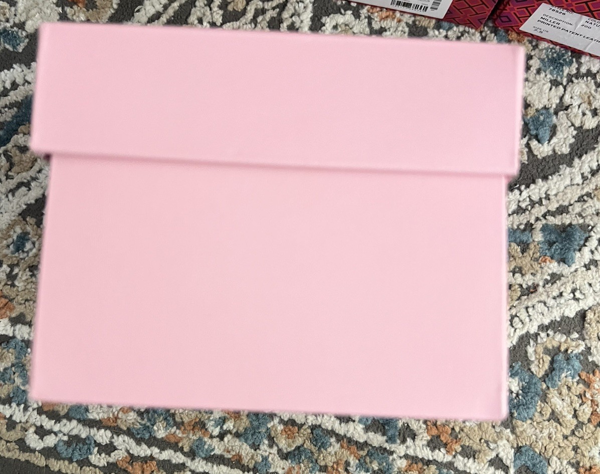 *SHOE BOX & DUST BAG ONLY*TORY BURCH SHOE BOX MINT WITH TISSUE 7.5 BON BON PINK