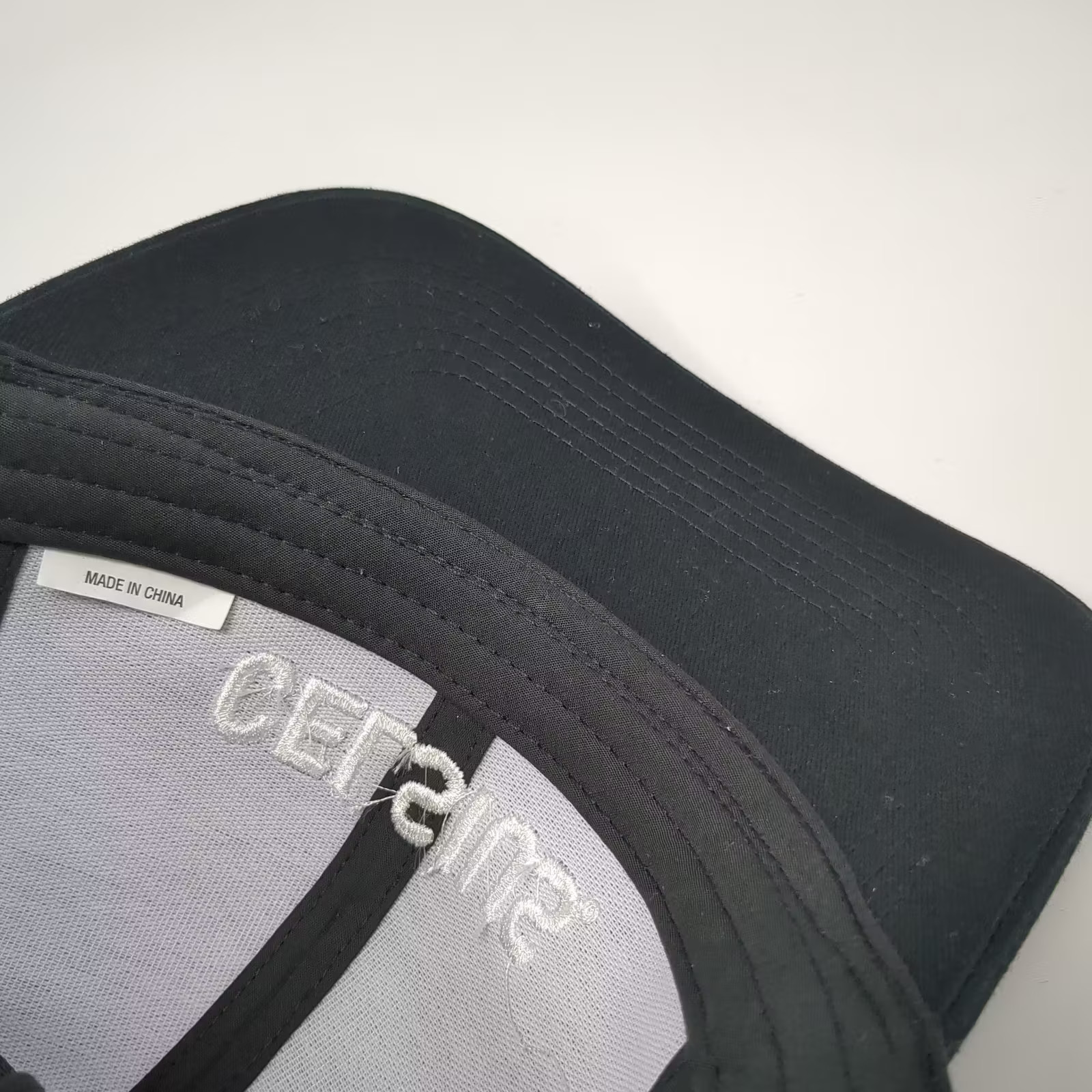 Celsius Trucker Hat Black White OS Mesh Back Snapback Adjustable Embroidered