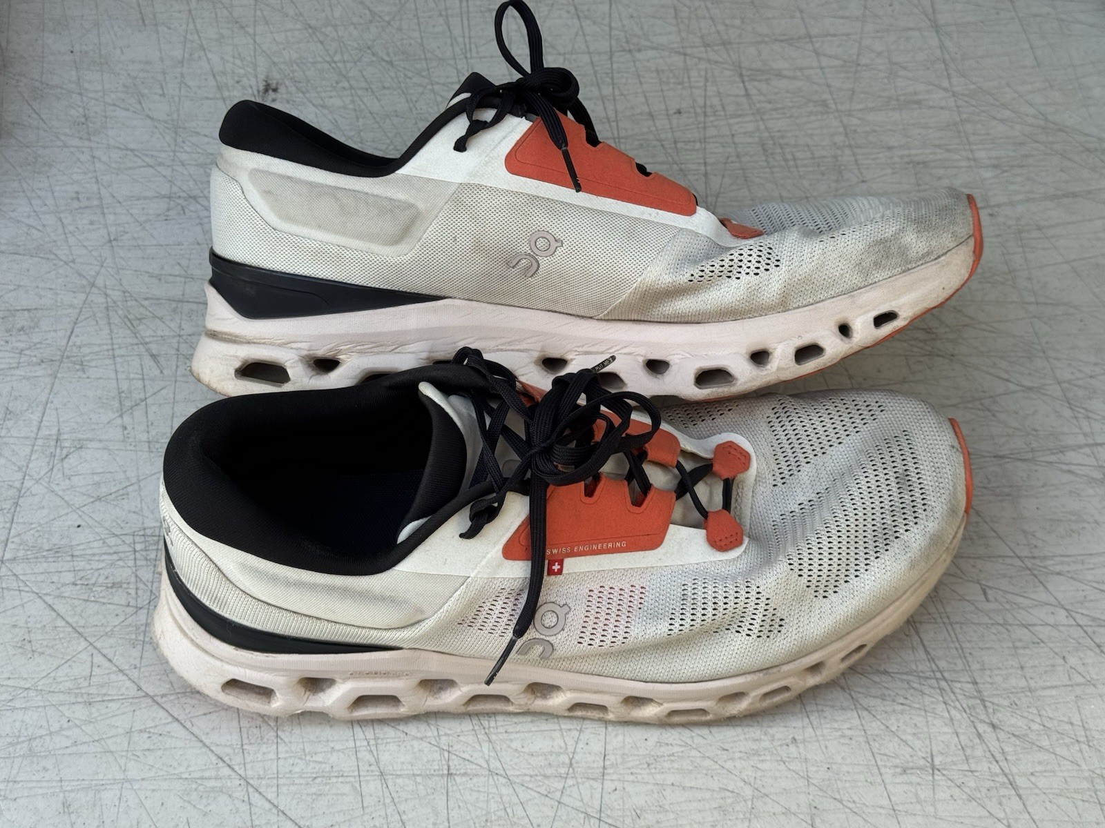 On Cloudstratus 3 Undyed White Sand Mens Size 13 Running Shoes Sneakers