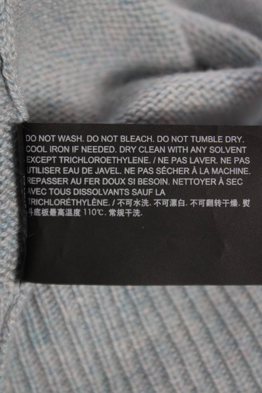 Theory Women Pullover Turtleneck 100% Cashmere Blue Long Sleeve Size S