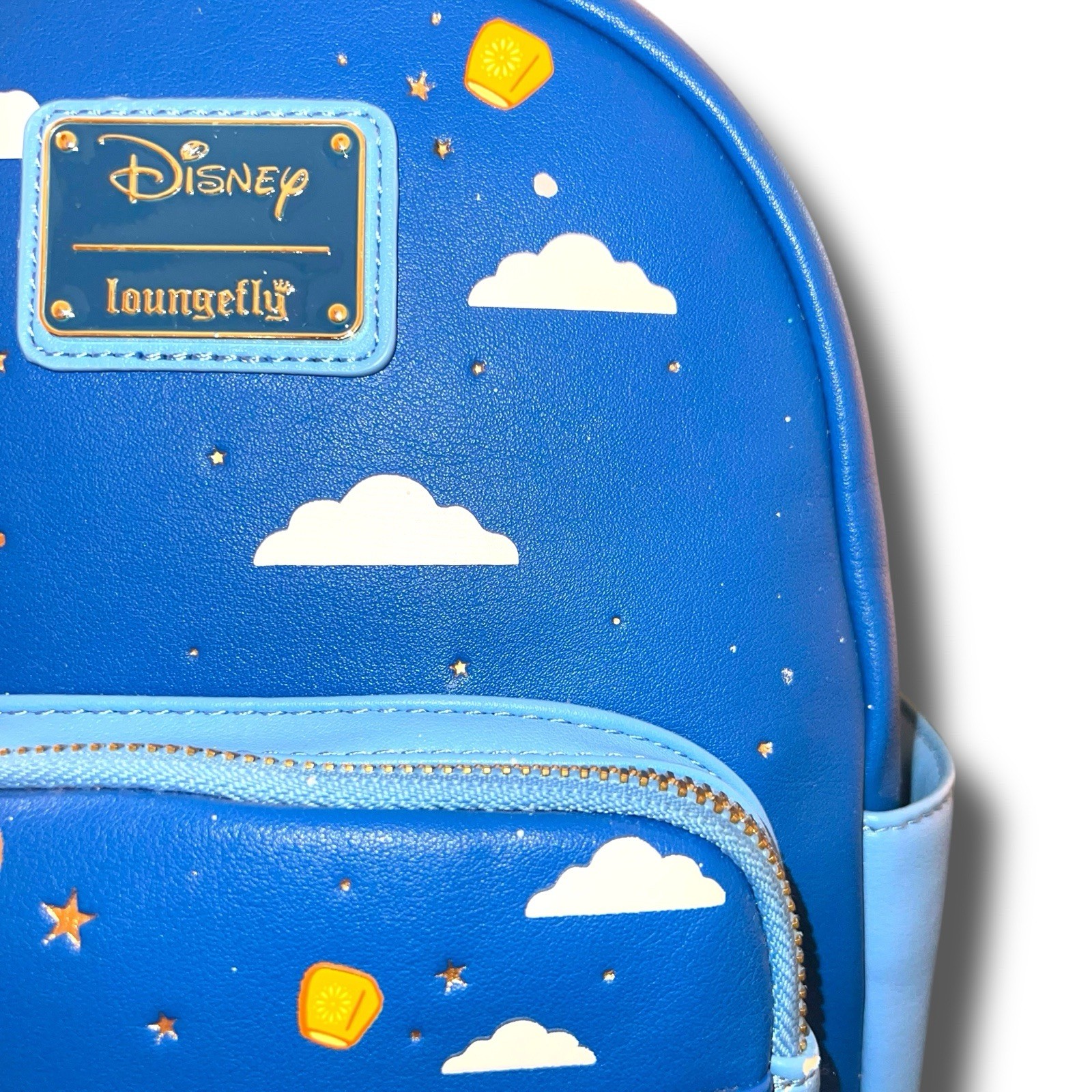 DISNEY Loungefly Mini Backpack Lilo Stitch Lanterns Night Sky Clouds