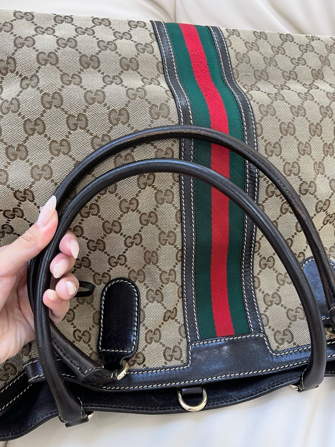 Gucci Pre-Owned Authentic Tote Monogram 38*33*14cm Canvas