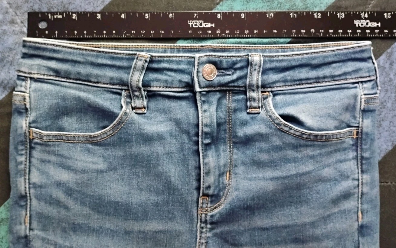 American Eagle Hi Rise Jegging Jeans Womens Size 4 Short Blue Next Level Stretch
