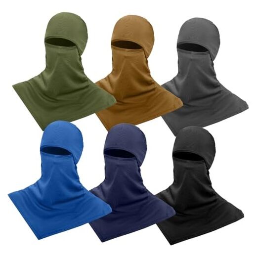 6Pcs Medium-Large Black, Dark Gray, Navy Blue, Royal Blue, Brown, Green