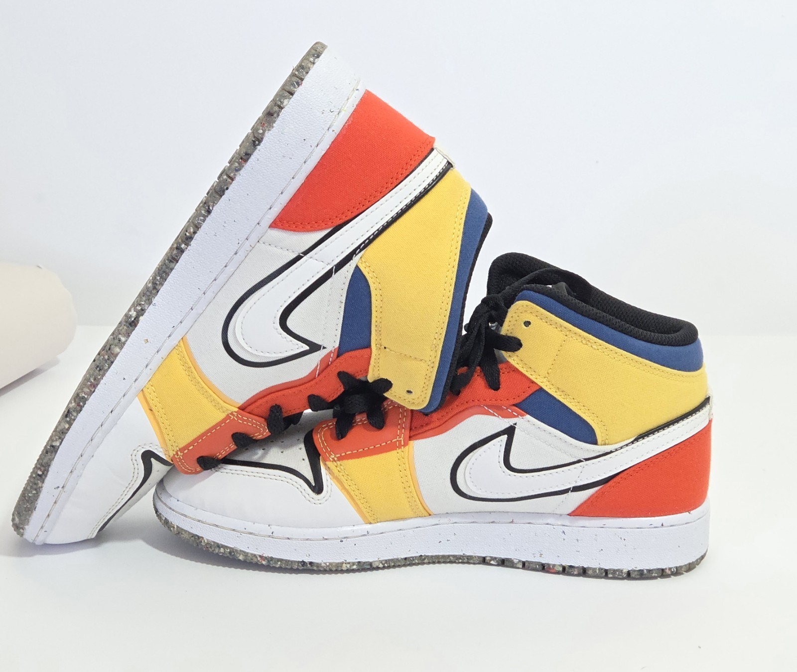 Air Jordan 1 Mid SE GS ‘Multi-Color Canvas’ Size 7Y PREOWNED