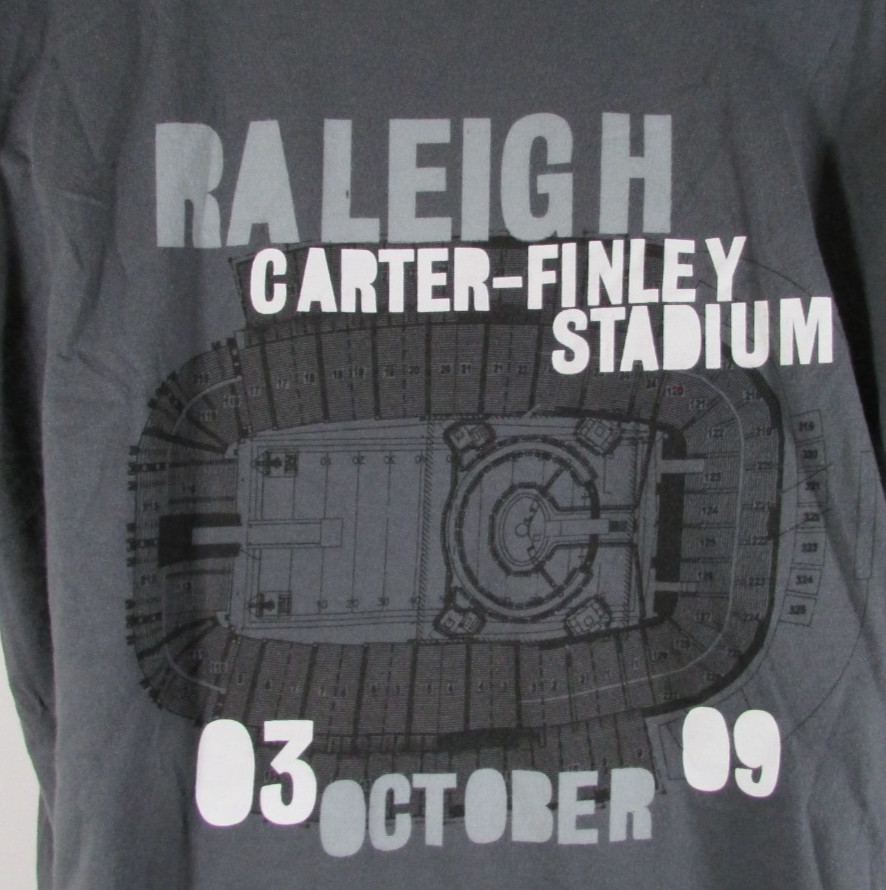 2009 U2 360 Tour RALEIGH Carter-Finley Stadium T-Shirt Men’s XL