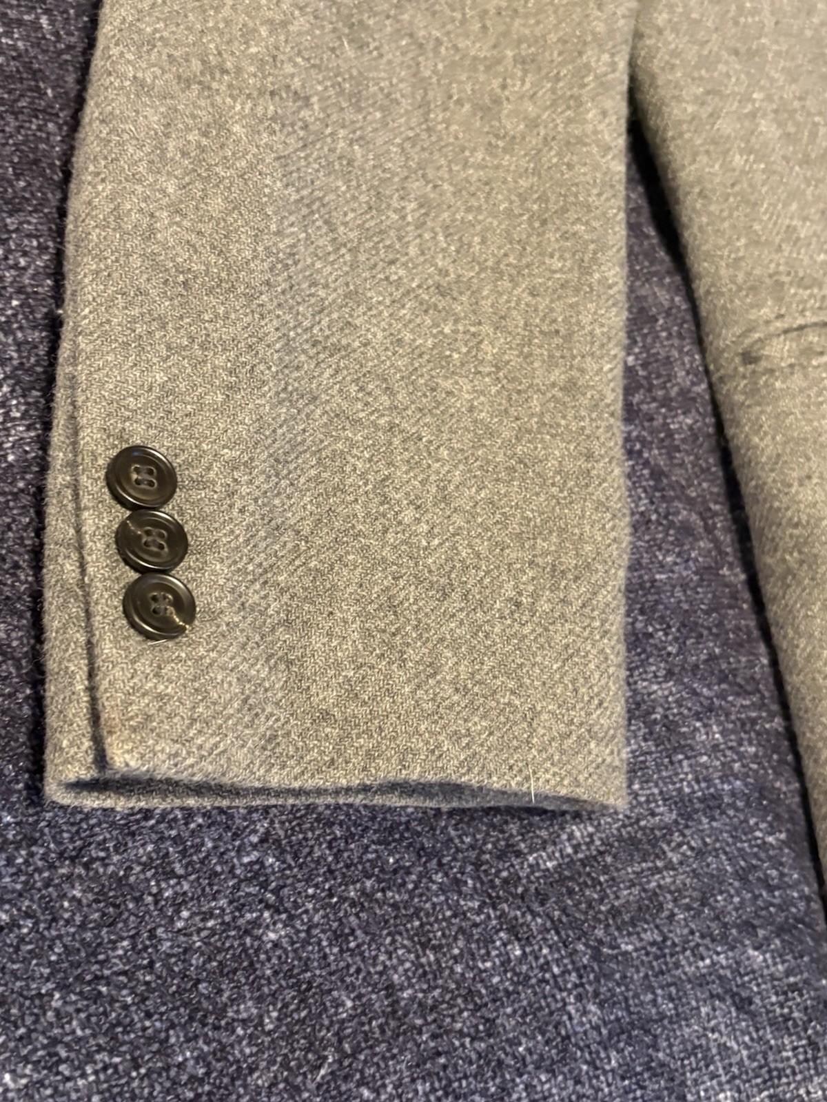 HUGO BOSS GREY Textured Blazer Sport Coat Men’s 3 Button Wool Blend Jacket 44R