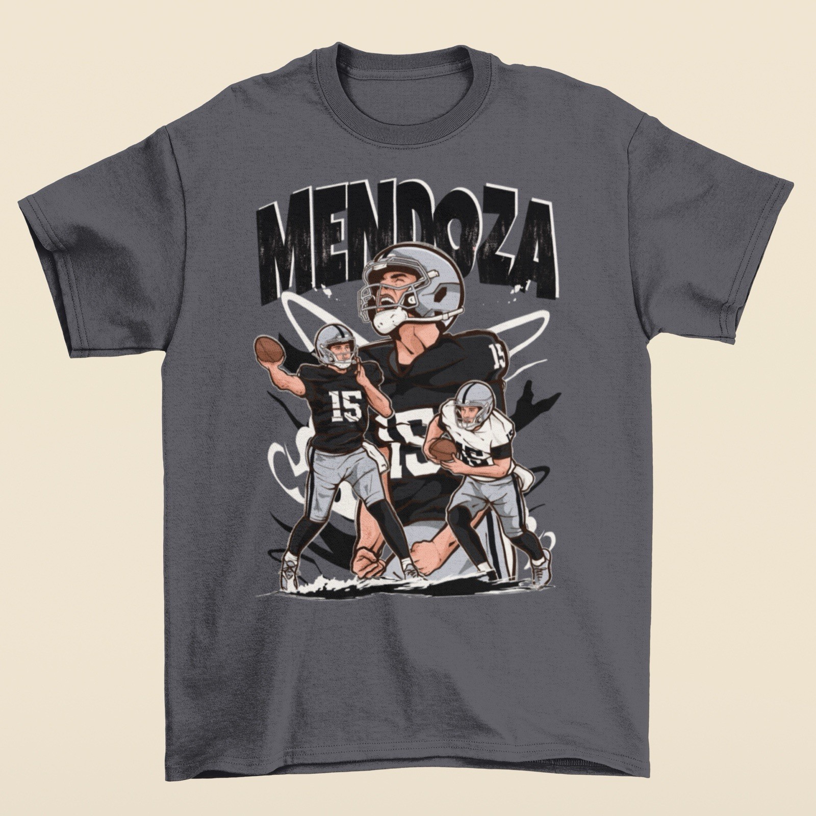 Fernando Mendoza Cartoon Style Las Vegas Football T-Shirt