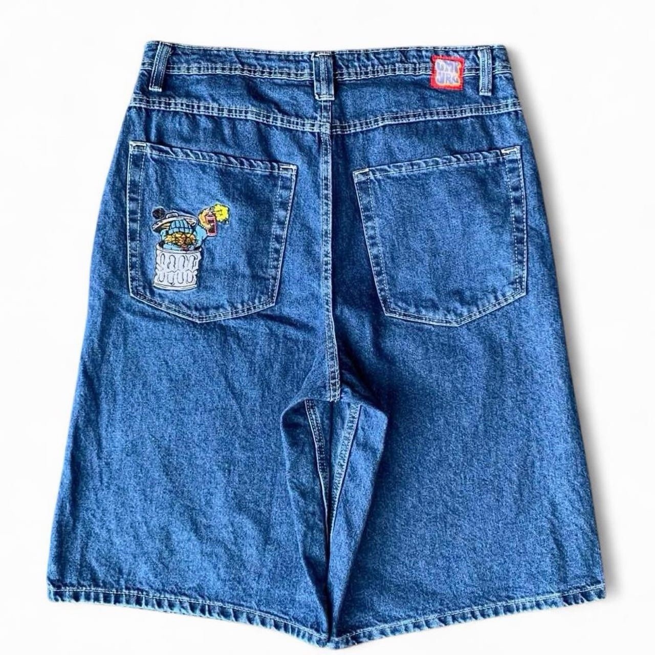 Empyre Men’s Alley Cat Baggy Jean Denim Skate Shorts Jorts Size 36