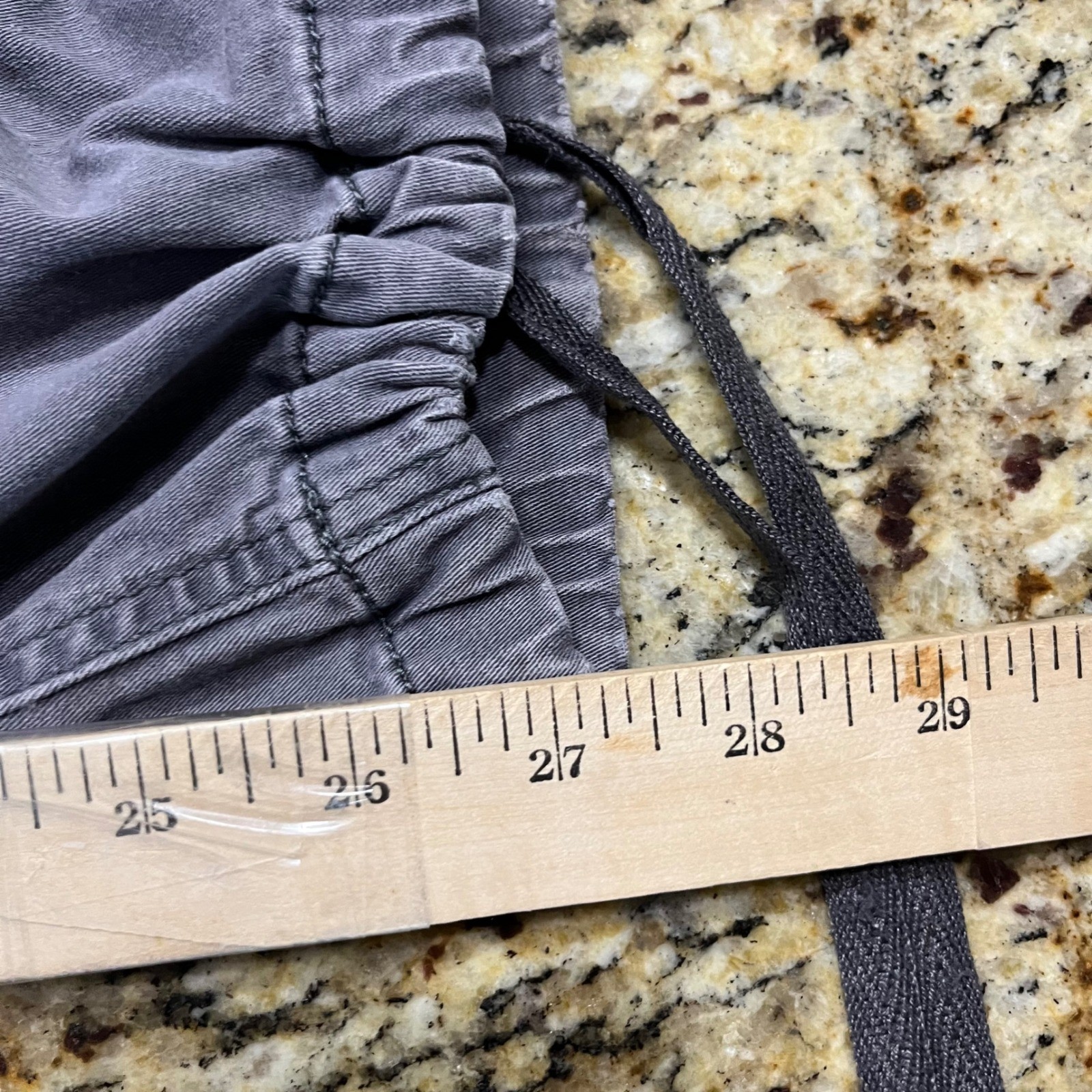 No Boundaries Mens Cargo Pants Gray Utility Multi Pocket 28×30 Adjustable Ankle