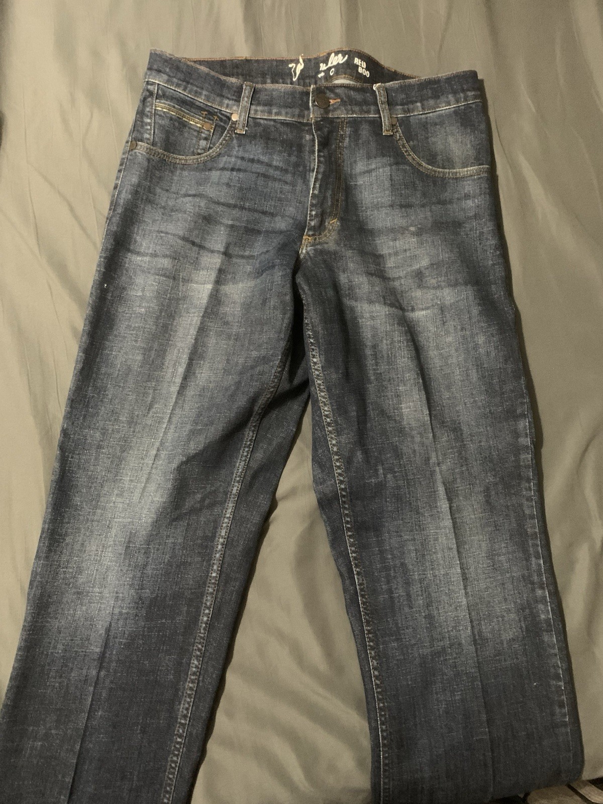 Wrangler Men’s Retro Jeans 34×36 Blue Denim Relaxed Boot Cut