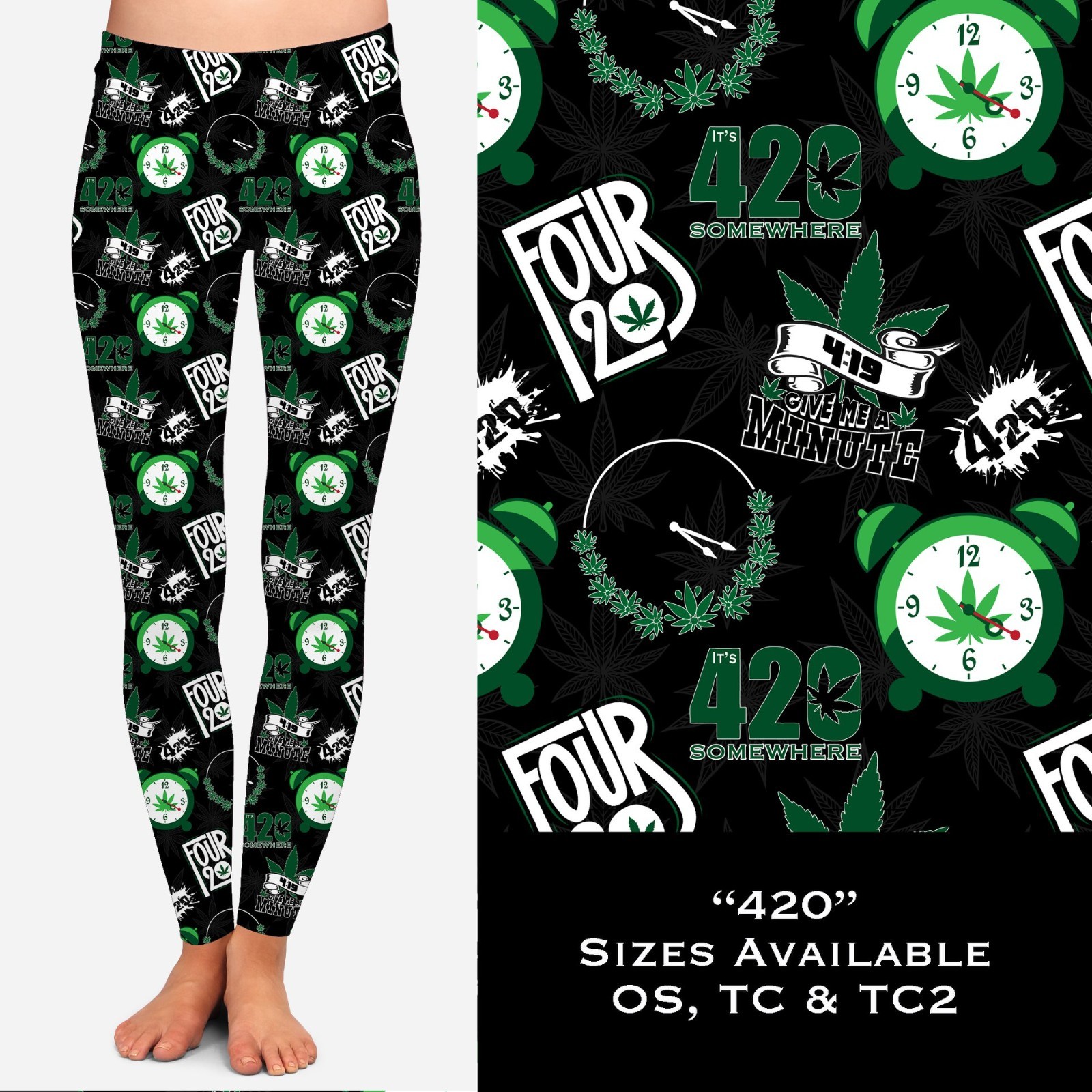 Four20 Leggings || Buttery Soft || Casual Wear ||Novelty Leggings