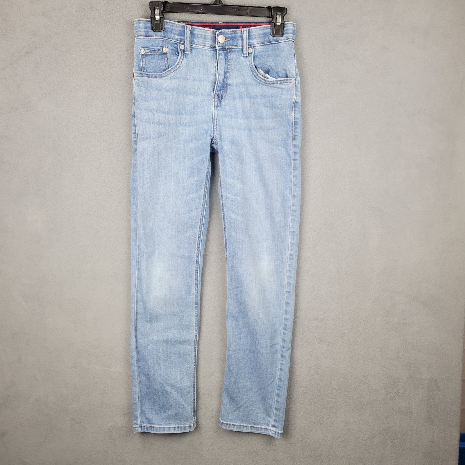 Levis 514 Jeans Womens 14R Blue Denim Cotton Logo Stretch Medium Wash Skinny Leg