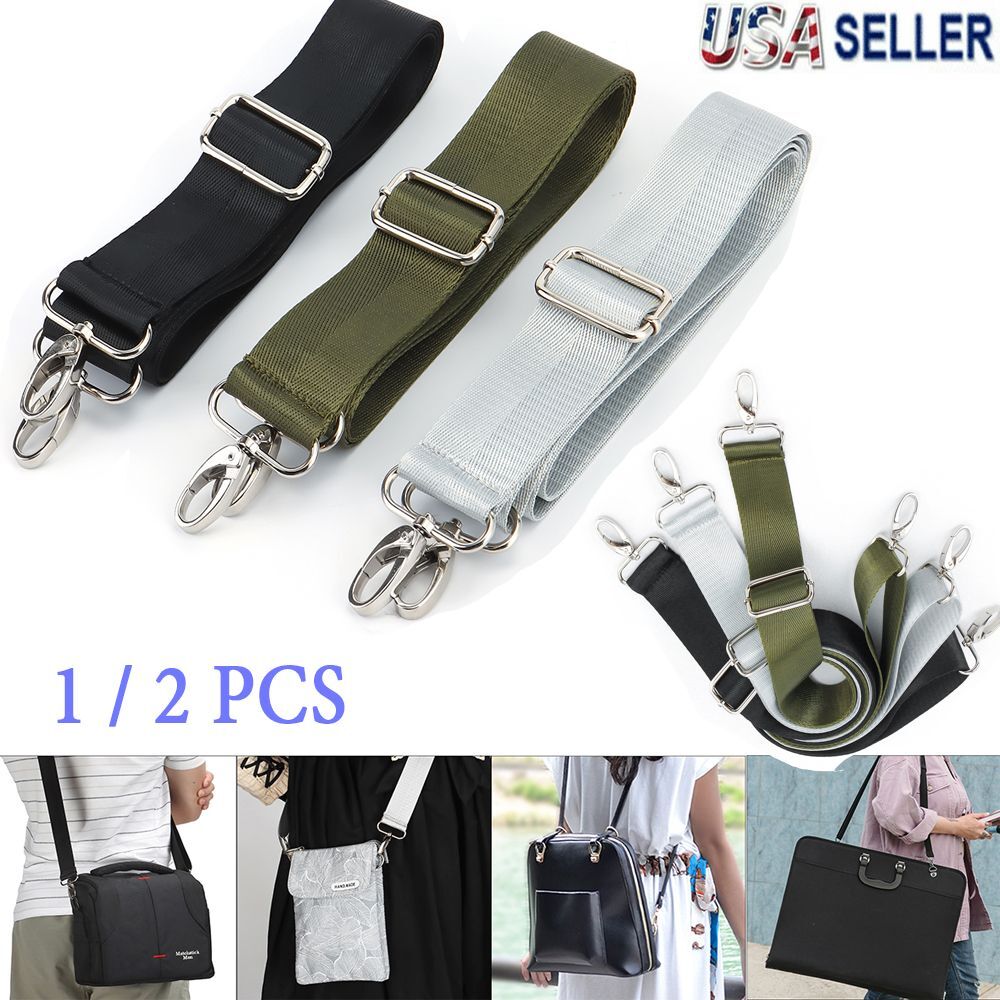 2 Canvas Shoulder Bag Belt Strap Crossbody Adjustable Replacement Handbag Handle