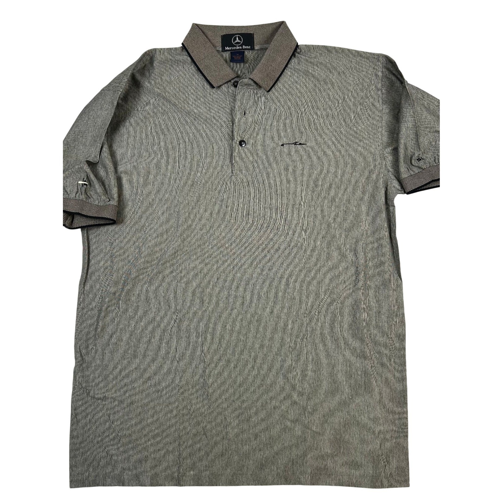 NEW Mercedes Benz Mens Polo Shirt Short Sleeve Sz Medium Golf Casual Embroidered