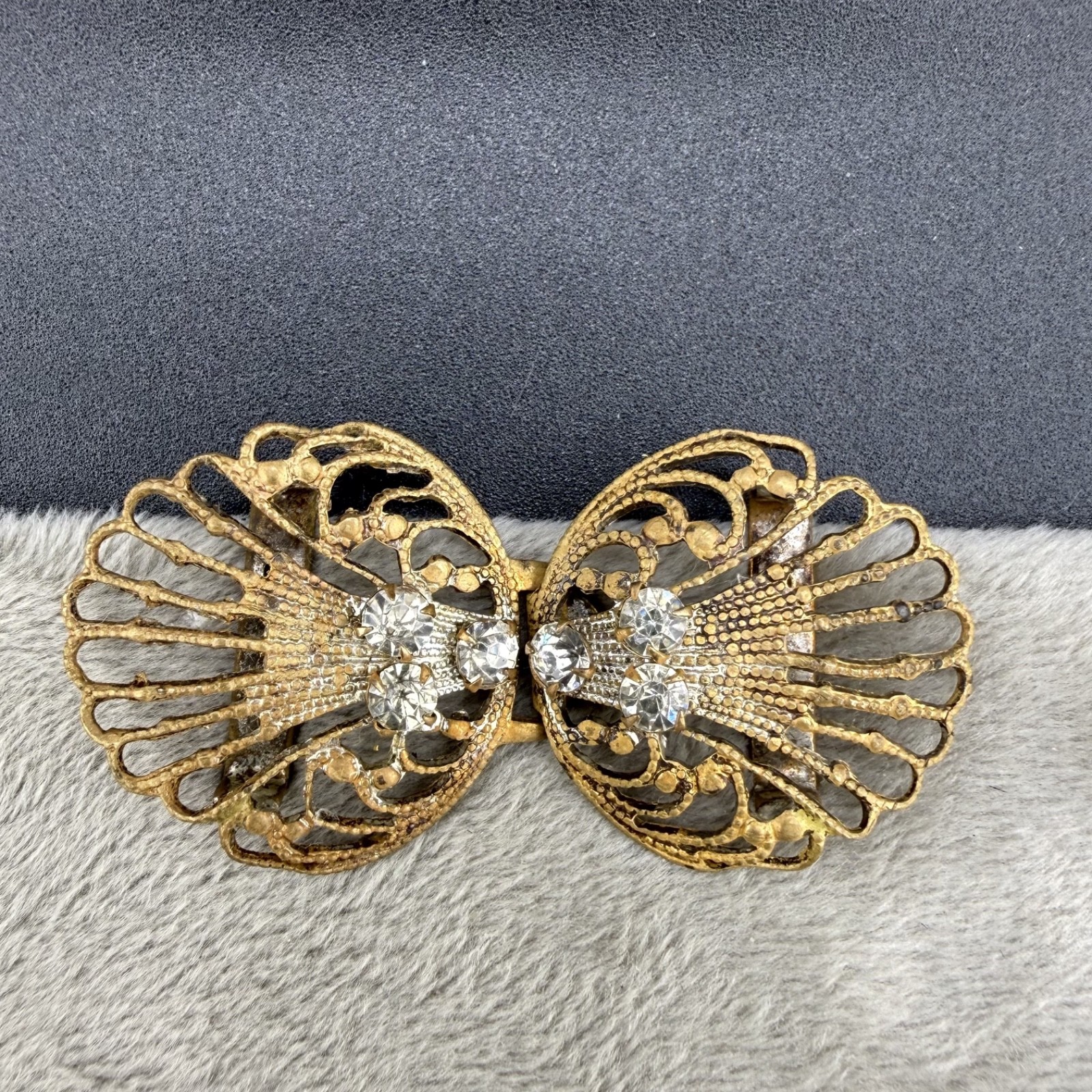 Vintage Victorian Buckle Paste Rhinestone
