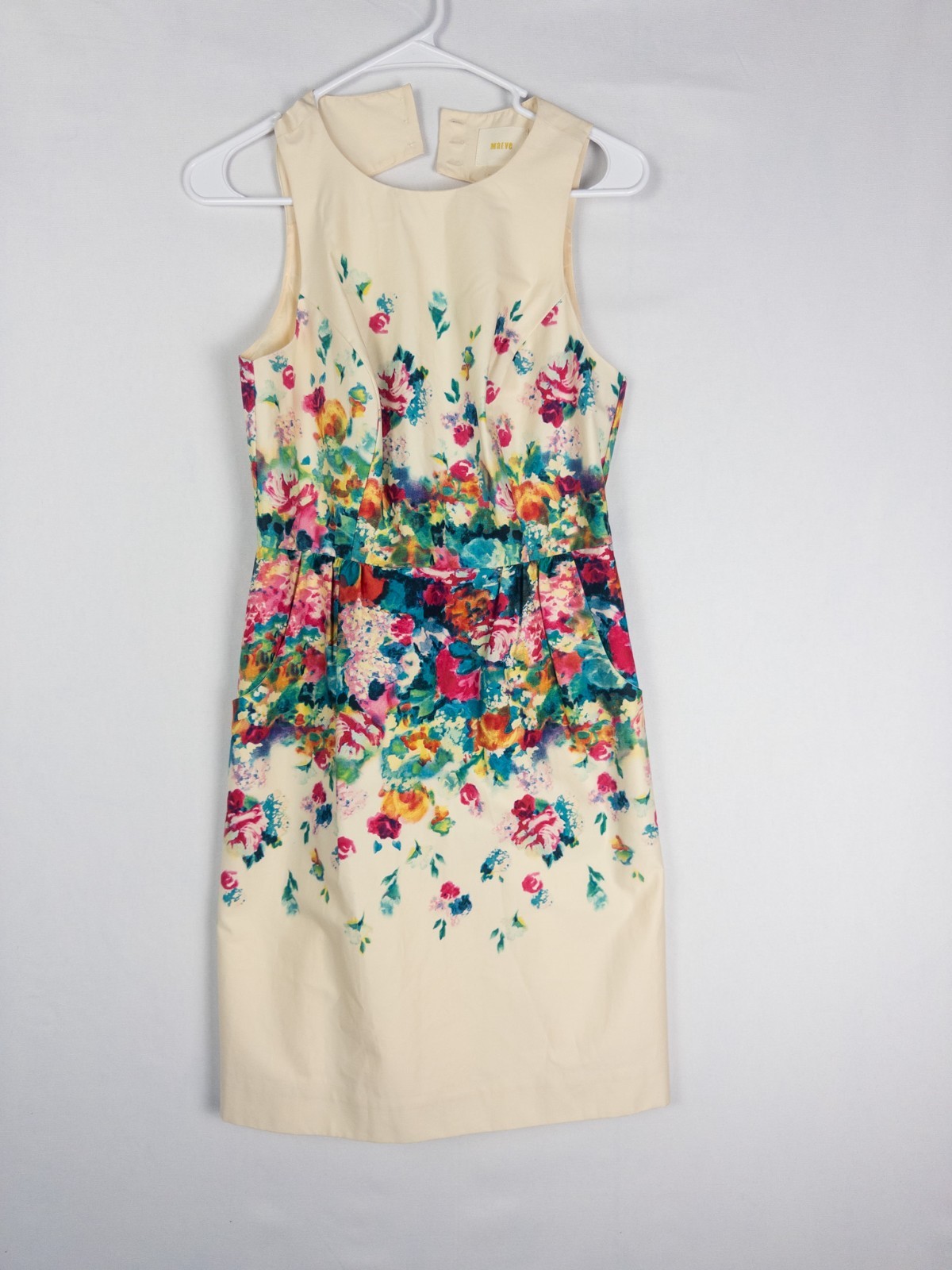 Maeve By Anthropologie Dress 2 Womens Floral Knee Pencil Sleeveless Lined