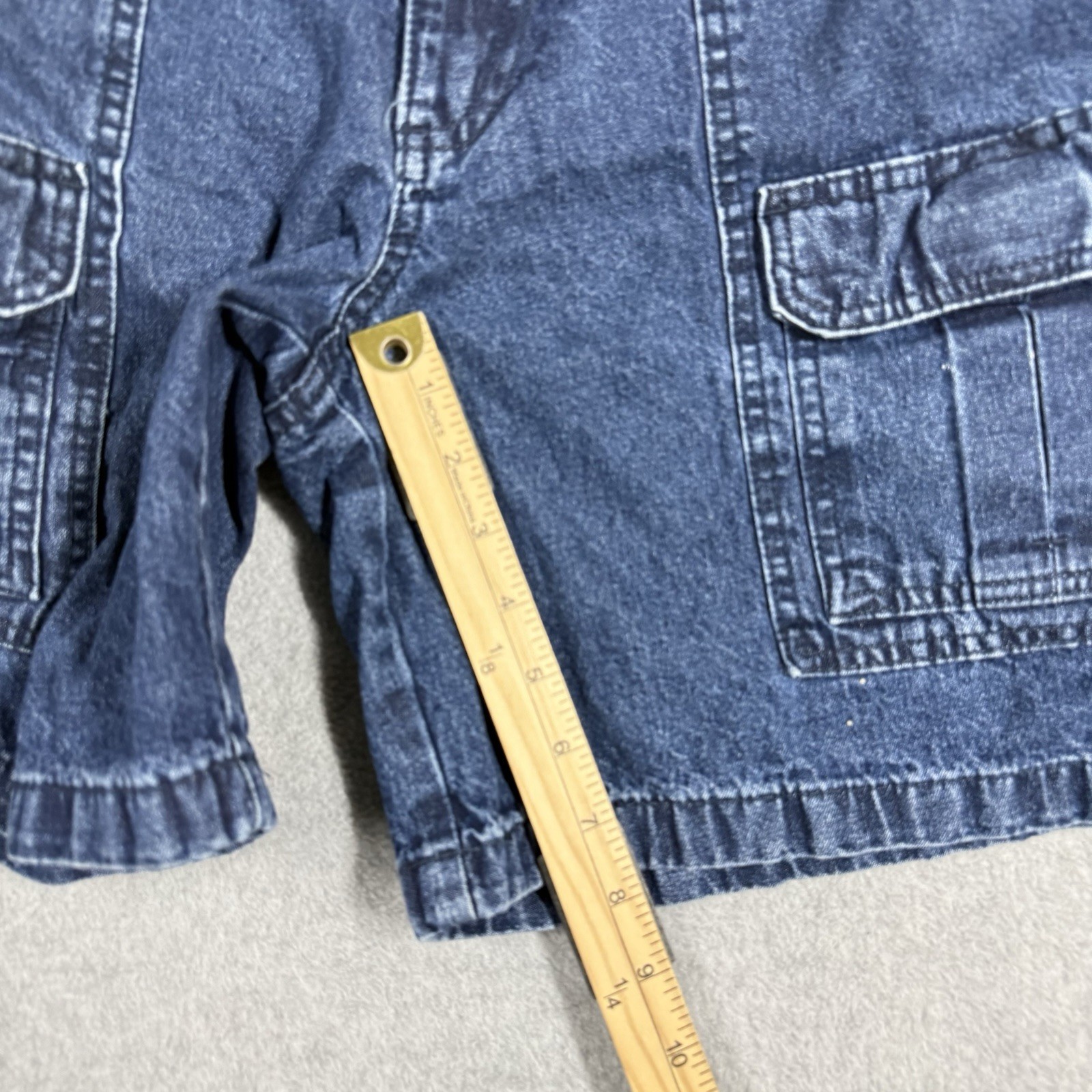 Savane Denim Safari Shorts Mens 34 Cargo 8in Stretch Elastic Waist Gorpcore
