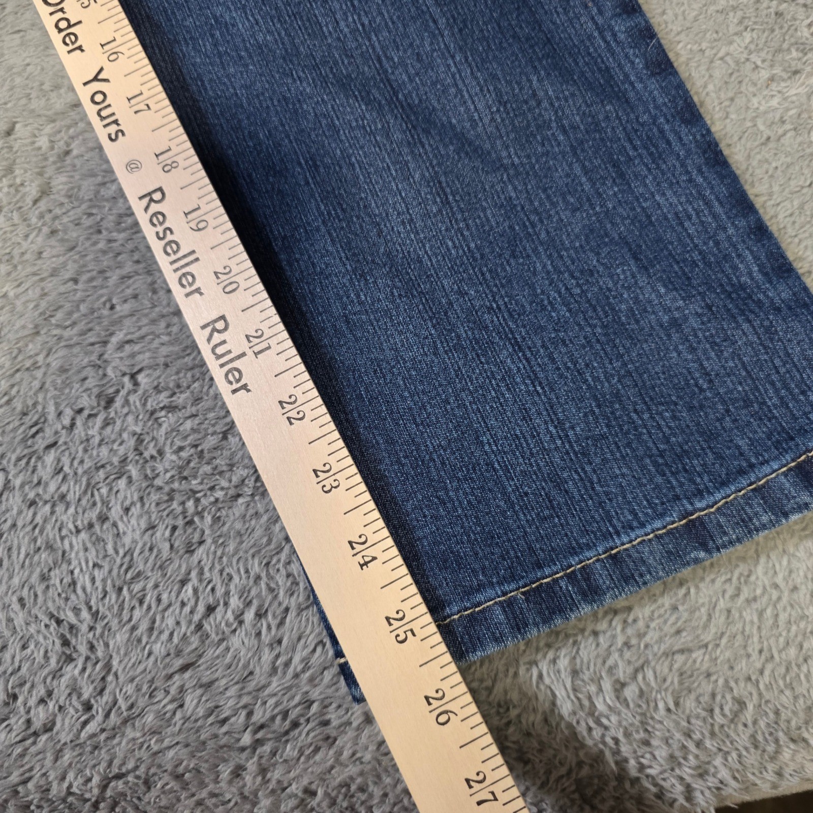 Gloria Vanderbilt Womens 12P Amanda Classic Fit Jeans Blue High Rise Tapered Leg