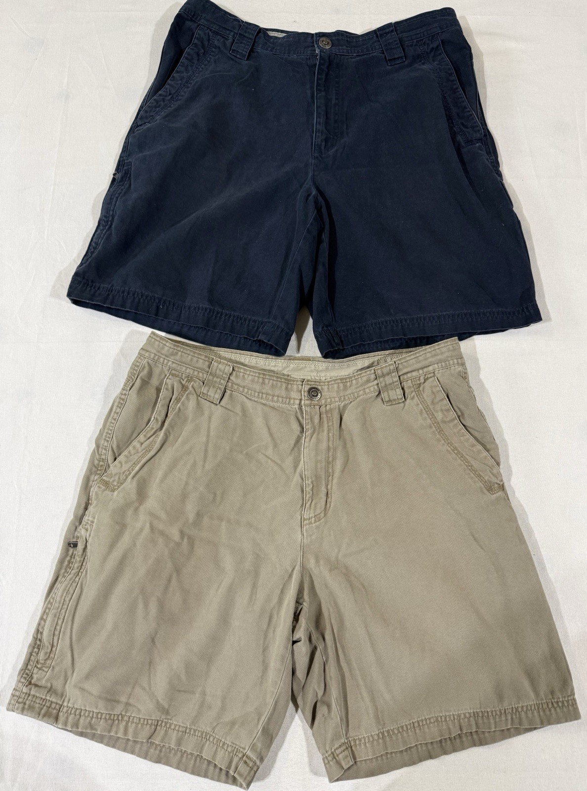 Columbia The Ultimate ROC Cargo Shorts 34×9 Canvas Outdoor Hiking (lot of 2)