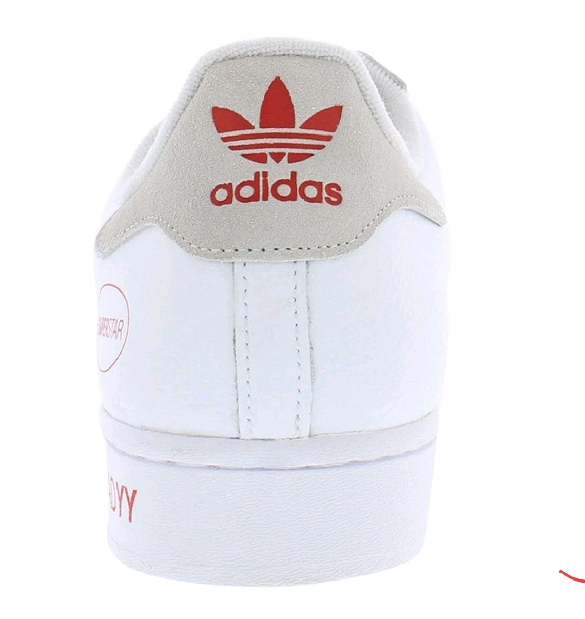 Adidas Superstar Men Casual Retro Skate Shoe White Red Trainer Athletic Sneaker
