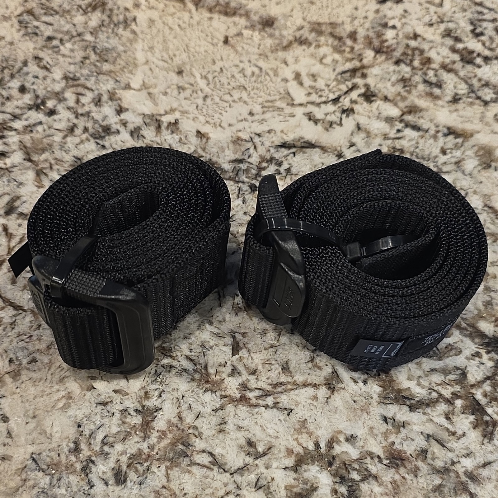 5.11 TDU Military/Webbed Belt 1.5in Black Adjustable Buckle Mens Size L Lot of 2