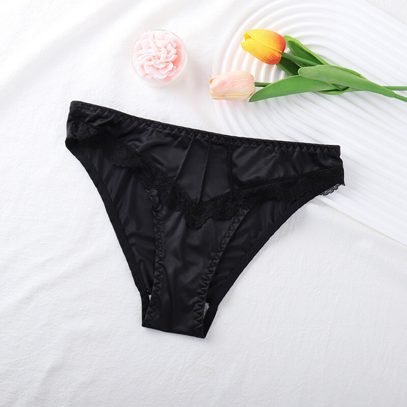 5 Packs Lot Sexy Womens Satin Panties Thongs High Leg Ladies Underwear Lingeries